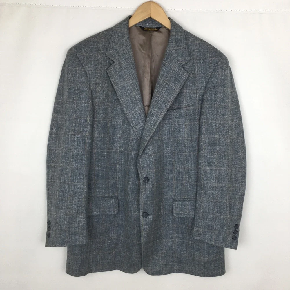 Brooks Brothers Mens Blazer Sports Coat Blue Plaid Size 42R